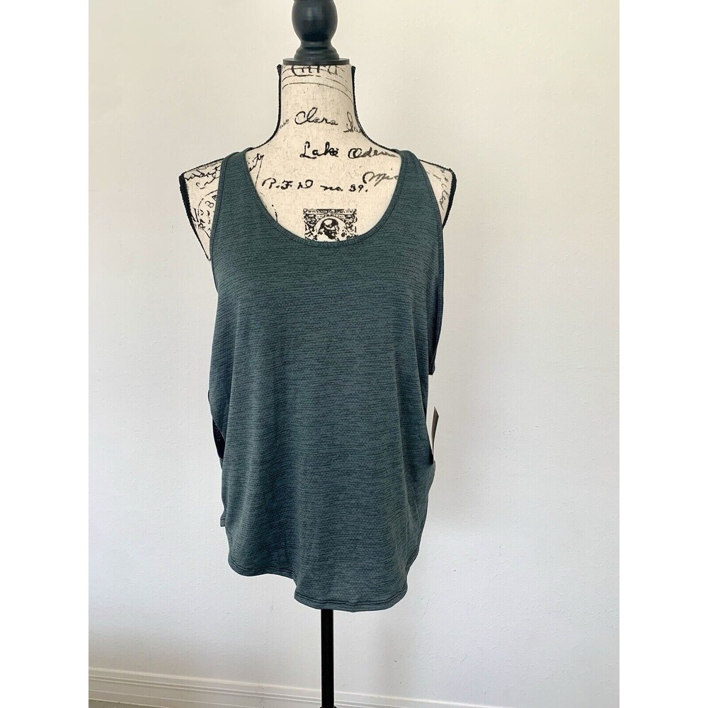 Under Armour Tech Vent Tank Women’s Large Training Top Gray & Black NWT